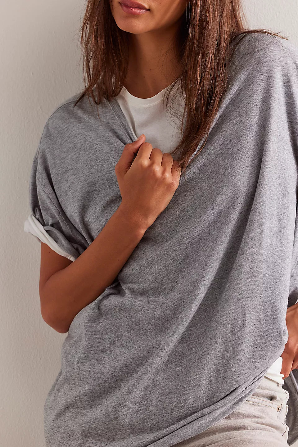 We The Free Nina Tee - Heather Grey