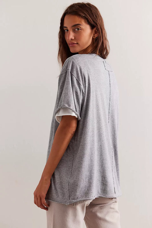 We The Free Nina Tee - Heather Grey