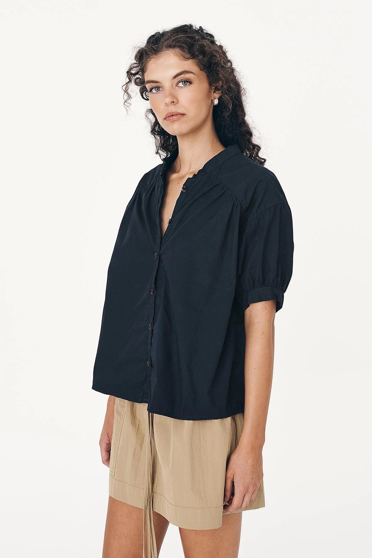 Cora Spring Blouse - Ink Cotton