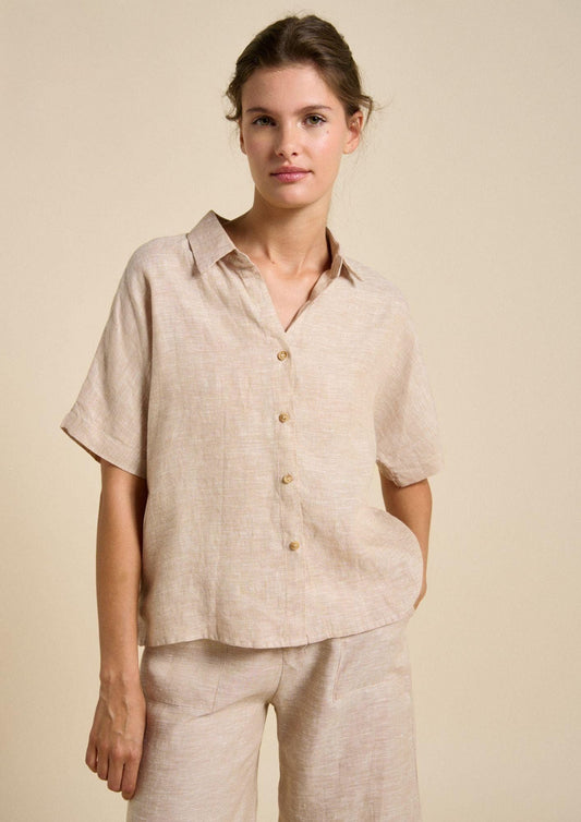 Little Lies Bondi Shirt – Beige