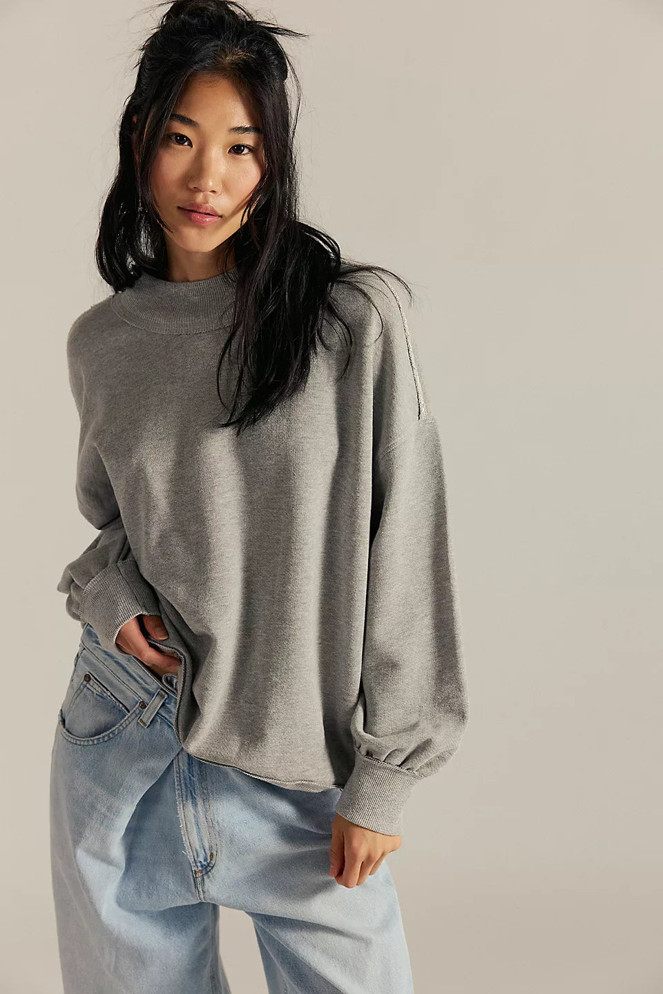 Palm Springs Pullover - Heather Grey