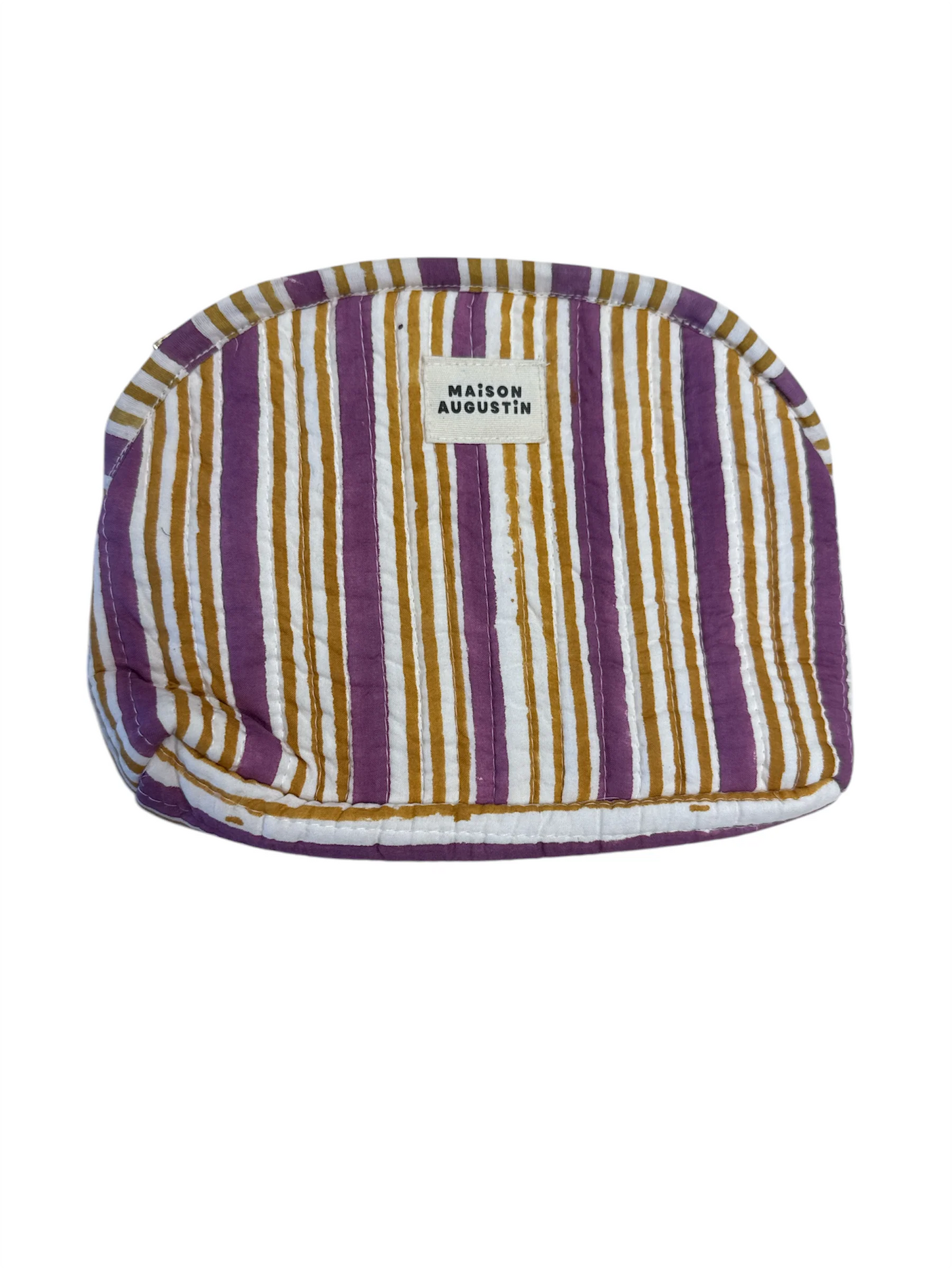 Makeup Pouch Striped Pink