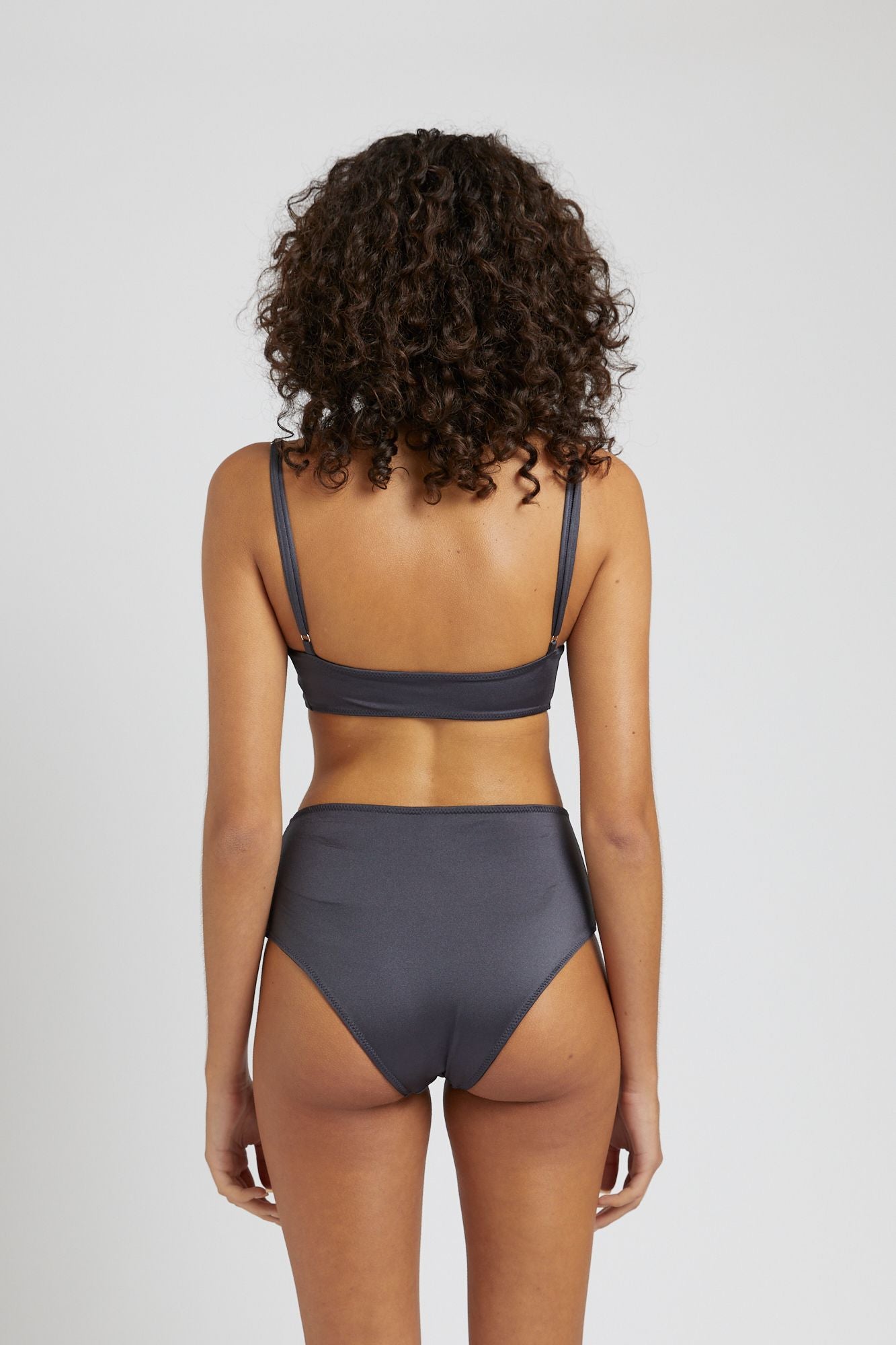 High Waisted Brief - Black Sand