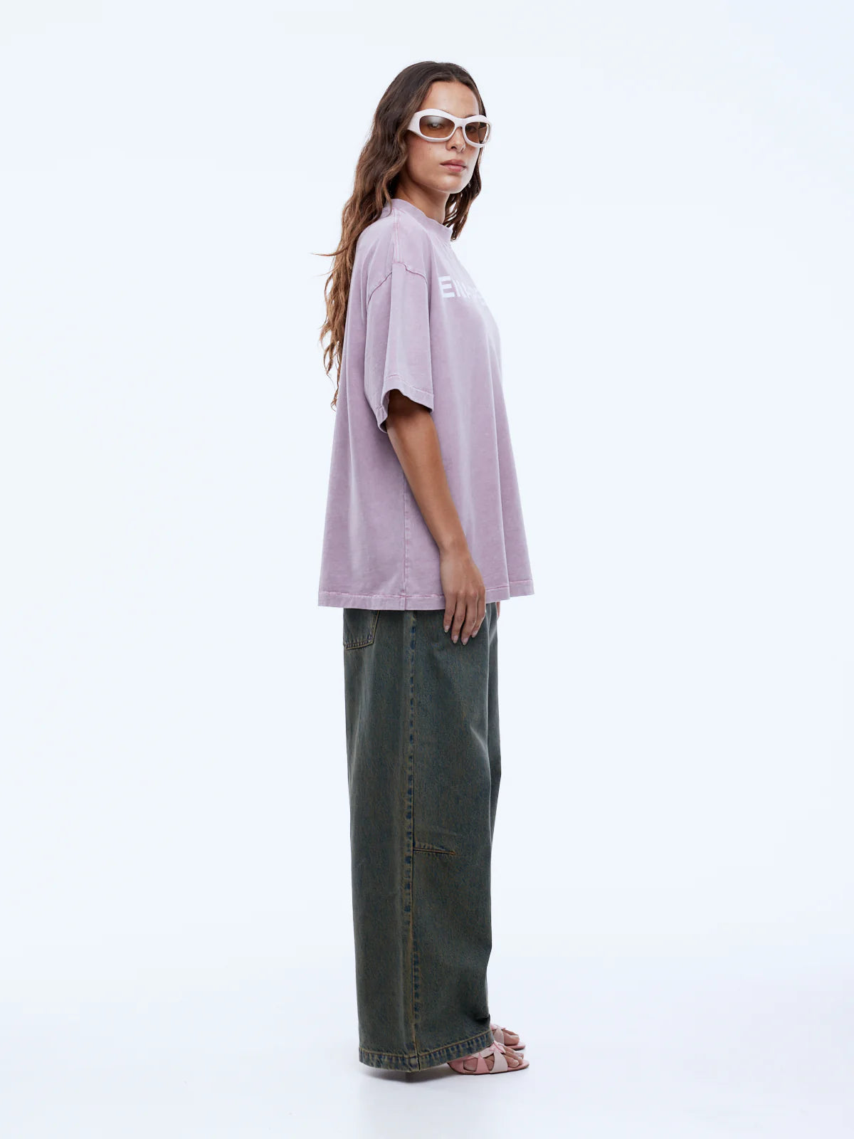 Chloe Oversized Tee - Vintage Rose