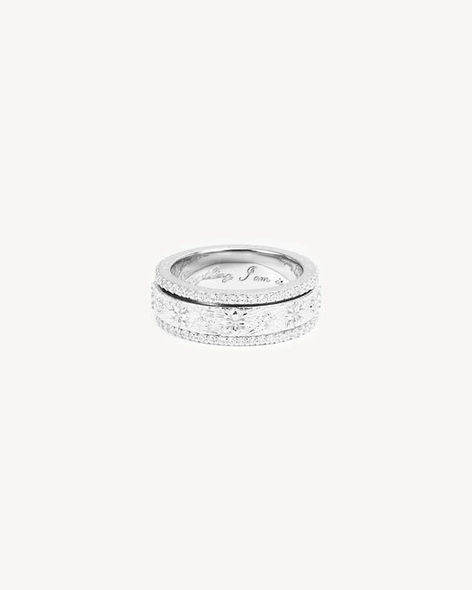 I am Enough Spinning Meditation Ring - Sterling Silver