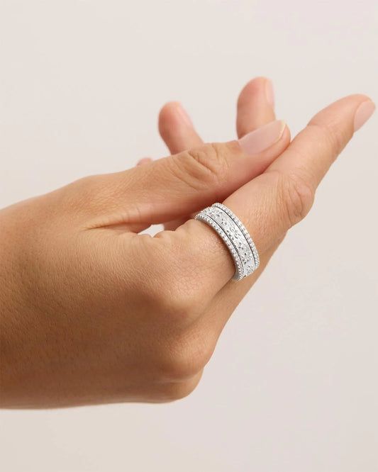 I am Enough Spinning Meditation Ring - Sterling Silver
