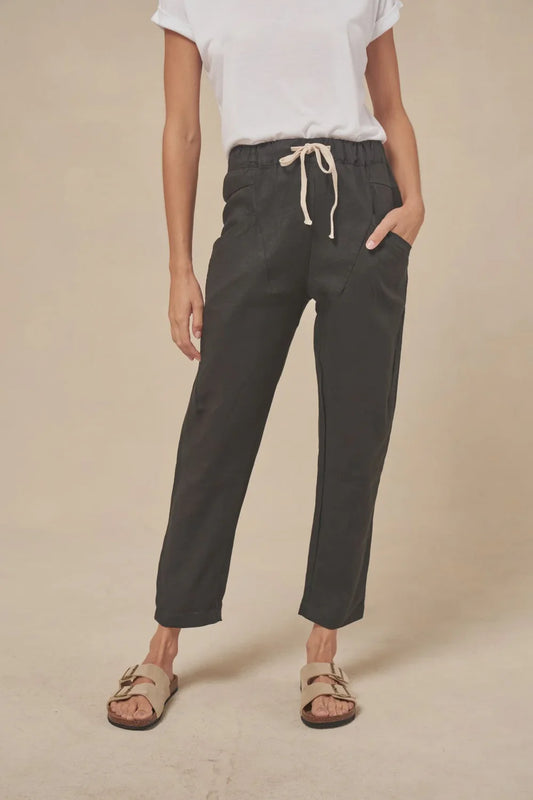 Luxe Linen Pants - Black