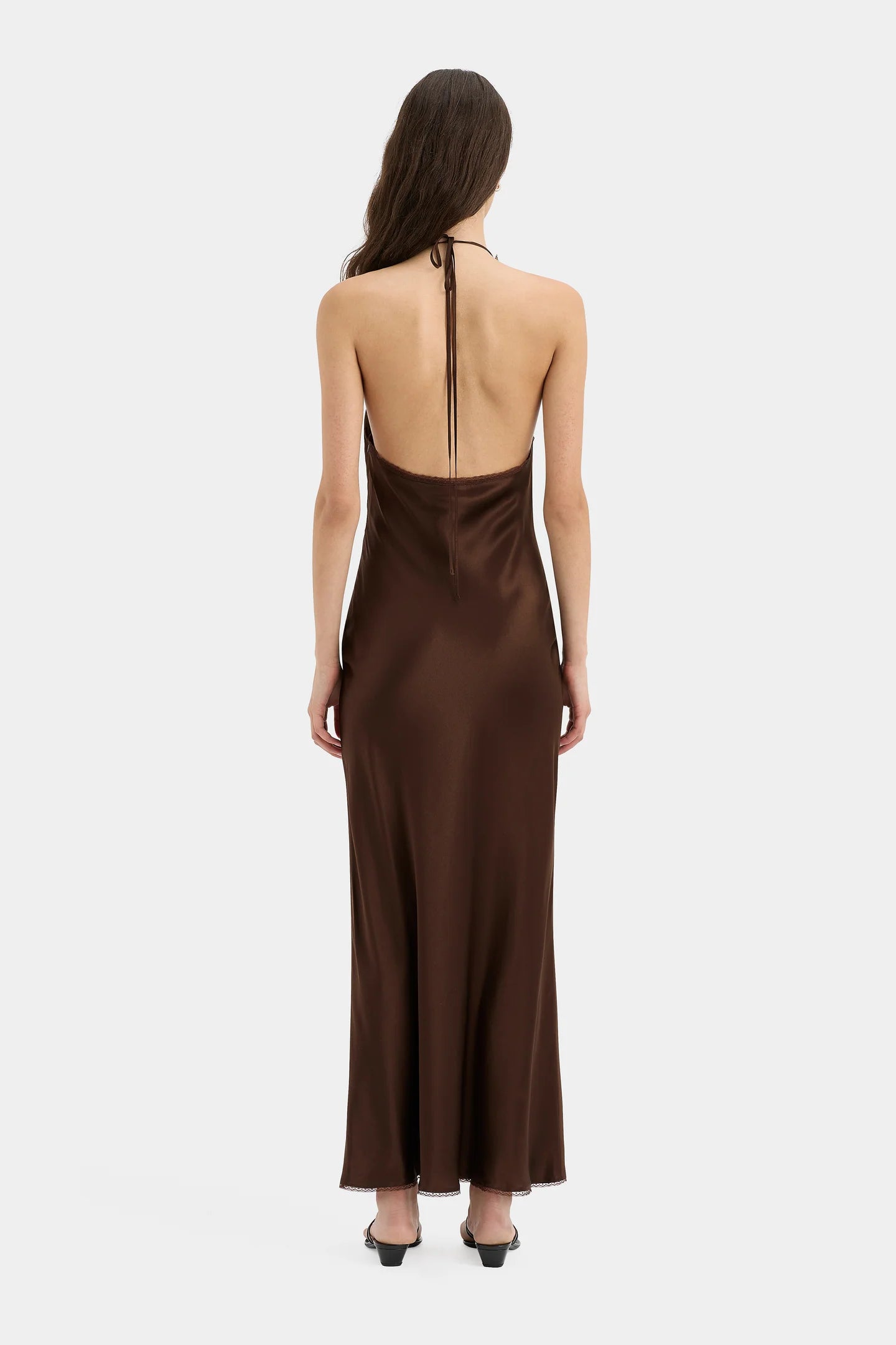 Aries Halter Gown - Chocolate