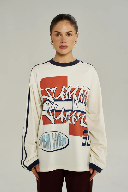 Bleu 55 LS Tee - Vintage White