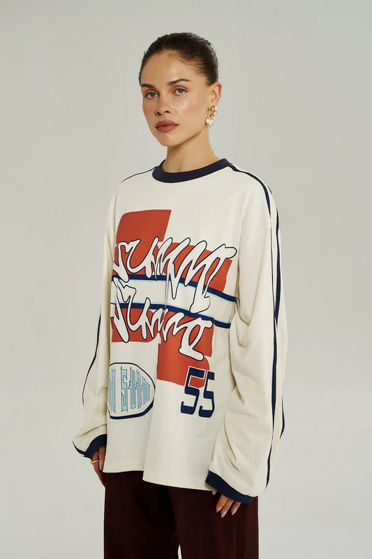 Bleu 55 LS Tee - Vintage White