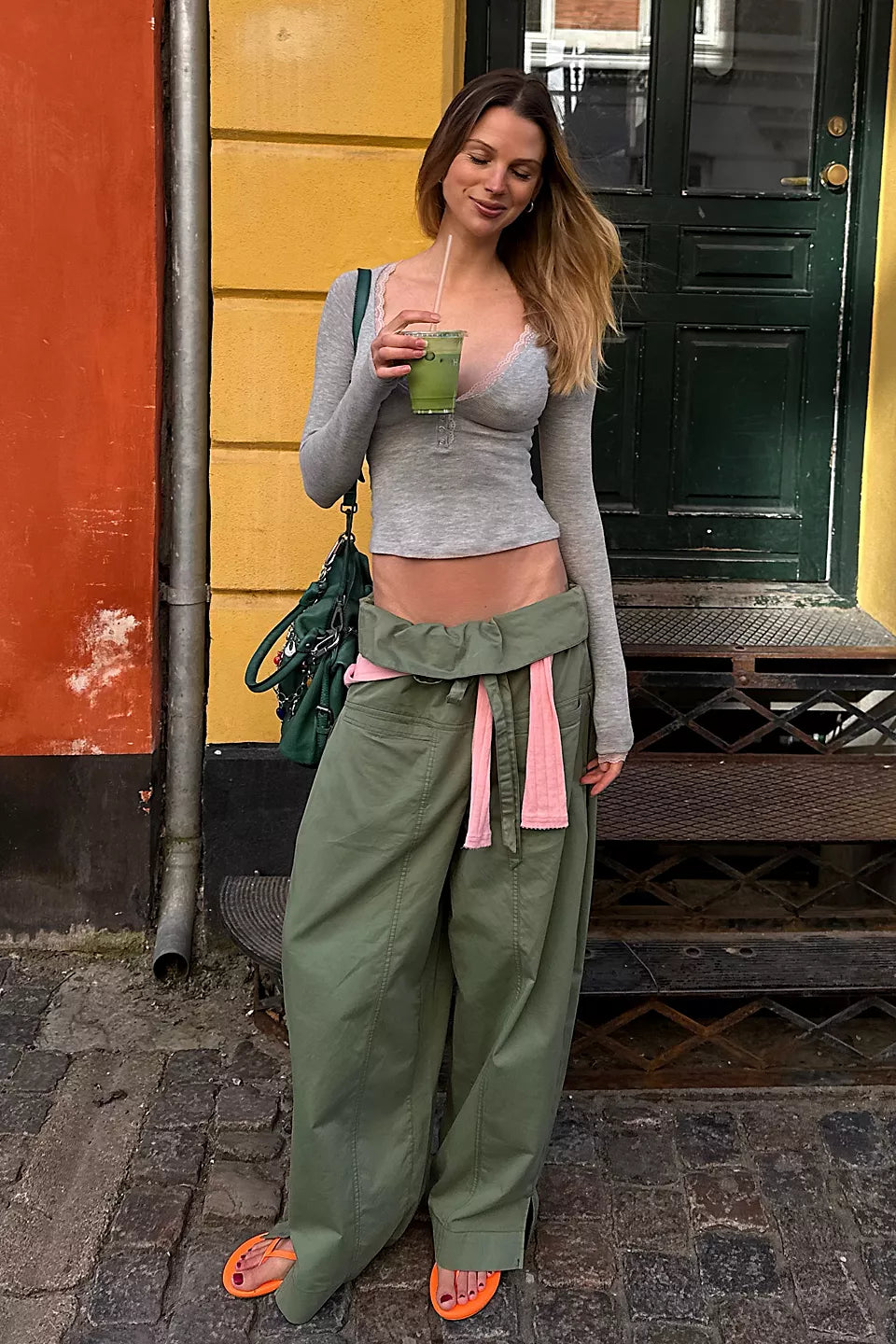 Fisherman Drawcord Pull-On Pants - Mistletoe