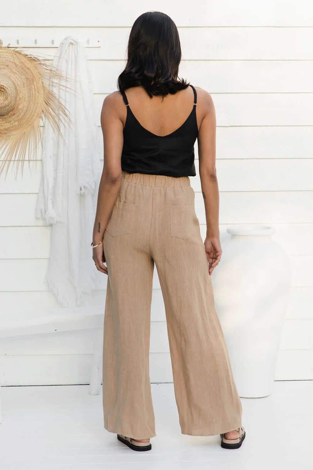 Jude Linen Pants - Taupe