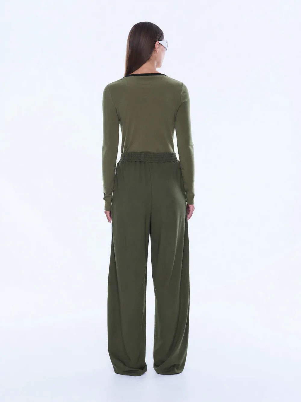 Valentina Stripe Pant-Olive