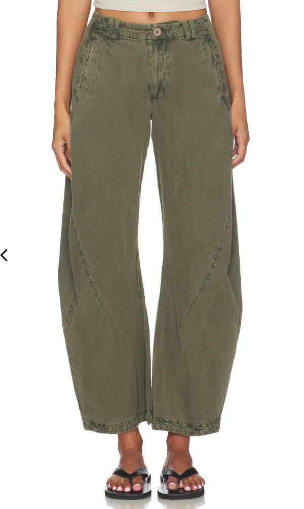 Free people Spotlight Washed Barrel Chino Trousers