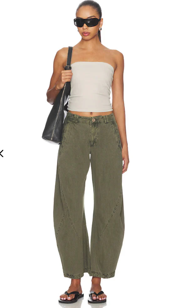 Free people Spotlight Washed Barrel Chino Trousers
