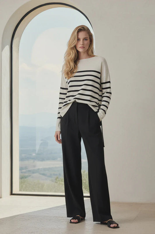 Little Lies Bobbie Striped Knit Top | Studio Row