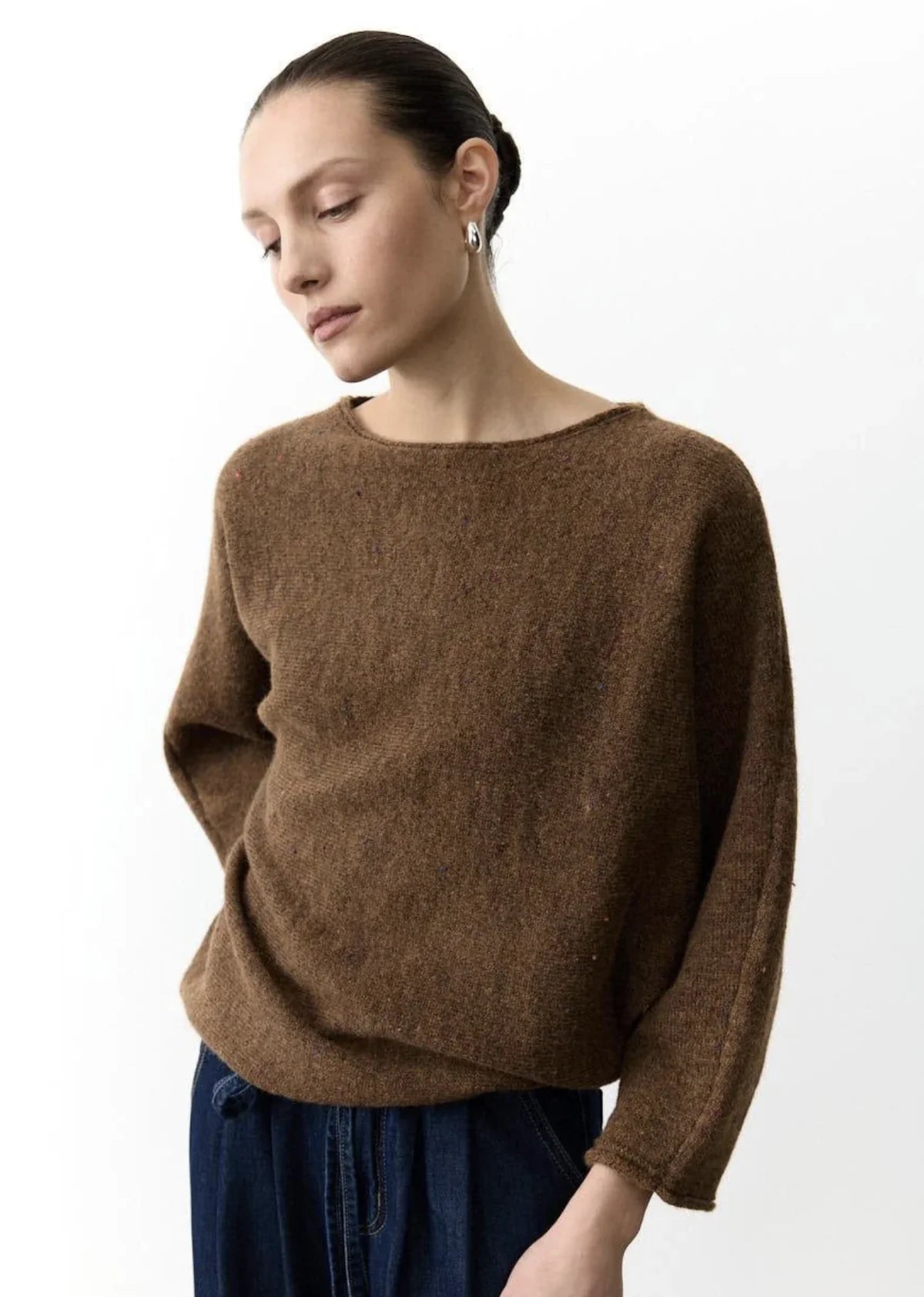 Little Lies Batwing Speckle Knit | Studio Row