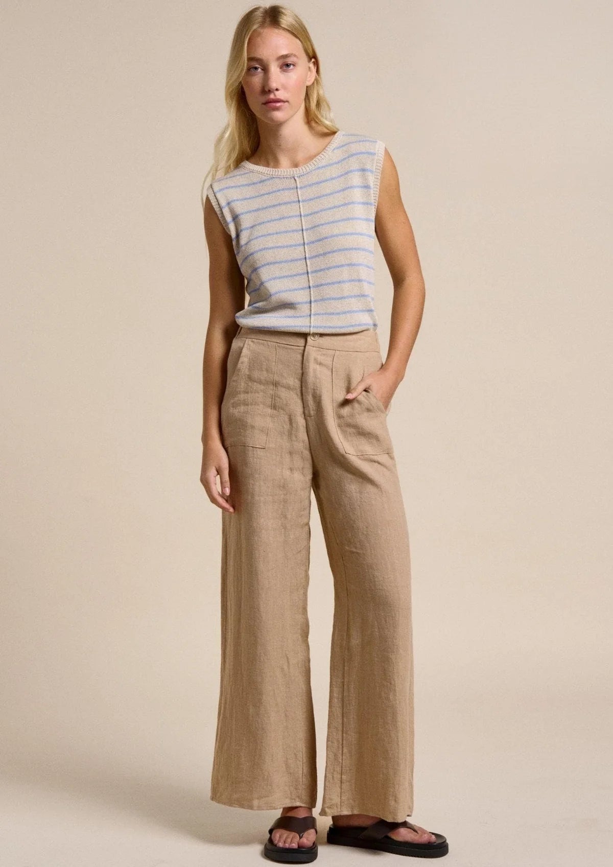 Little Lies Jude Pants - Taupe