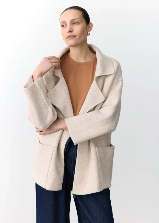 Little Lies Mahalia Coatigan Beige | Studio Row