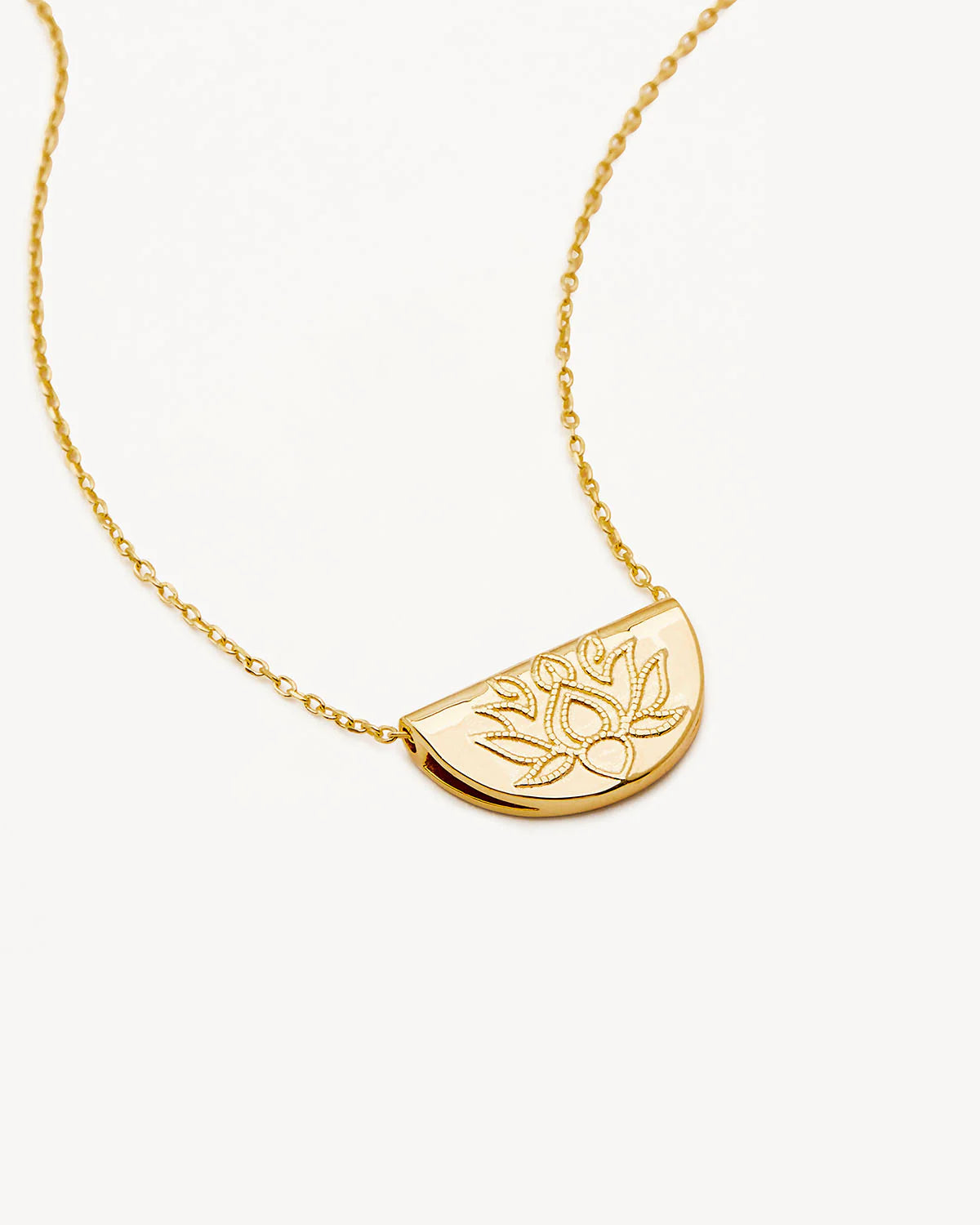 By Charlotte Lotus Necklace - Gold Vermeil