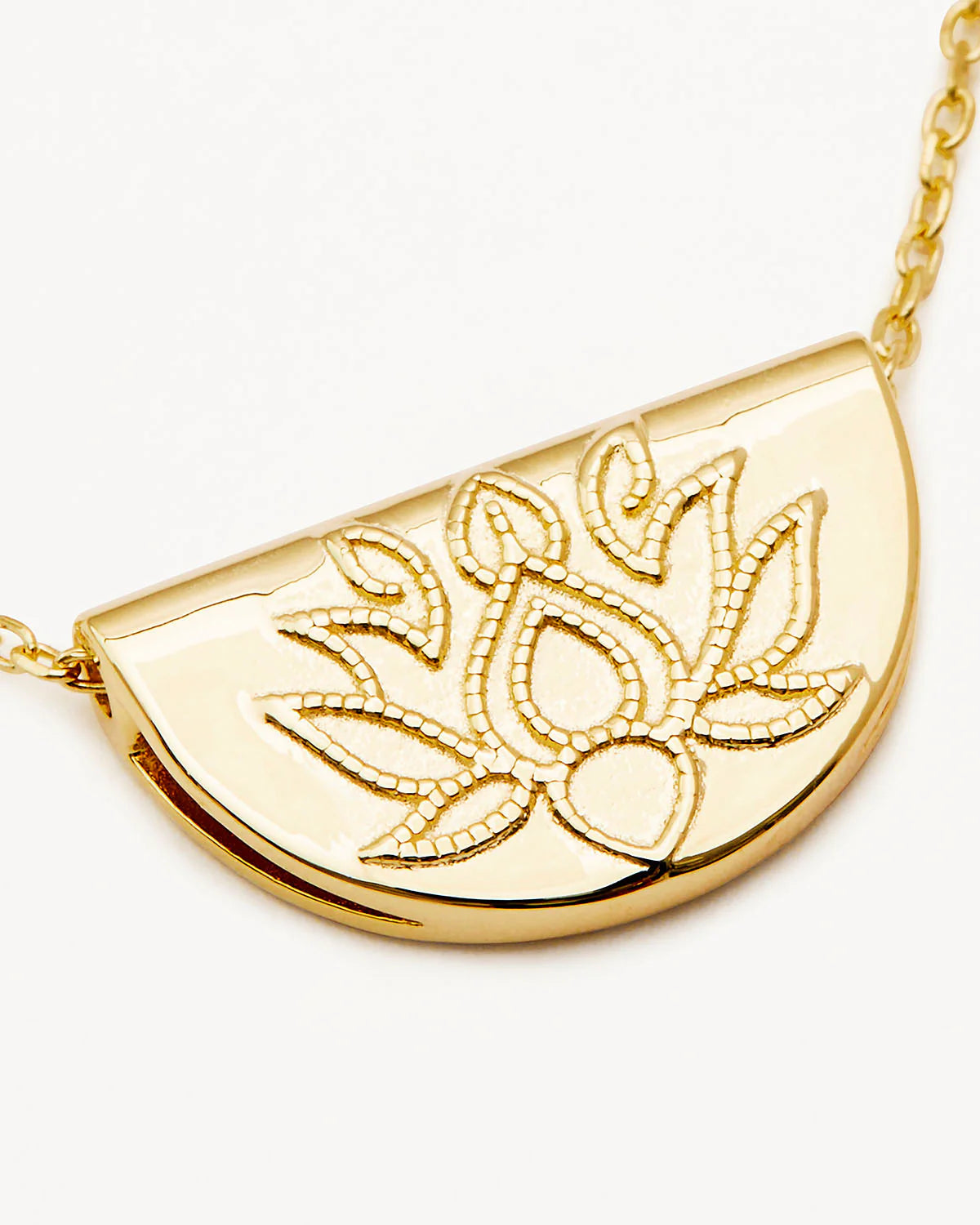 By Charlotte Lotus Necklace - Gold Vermeil