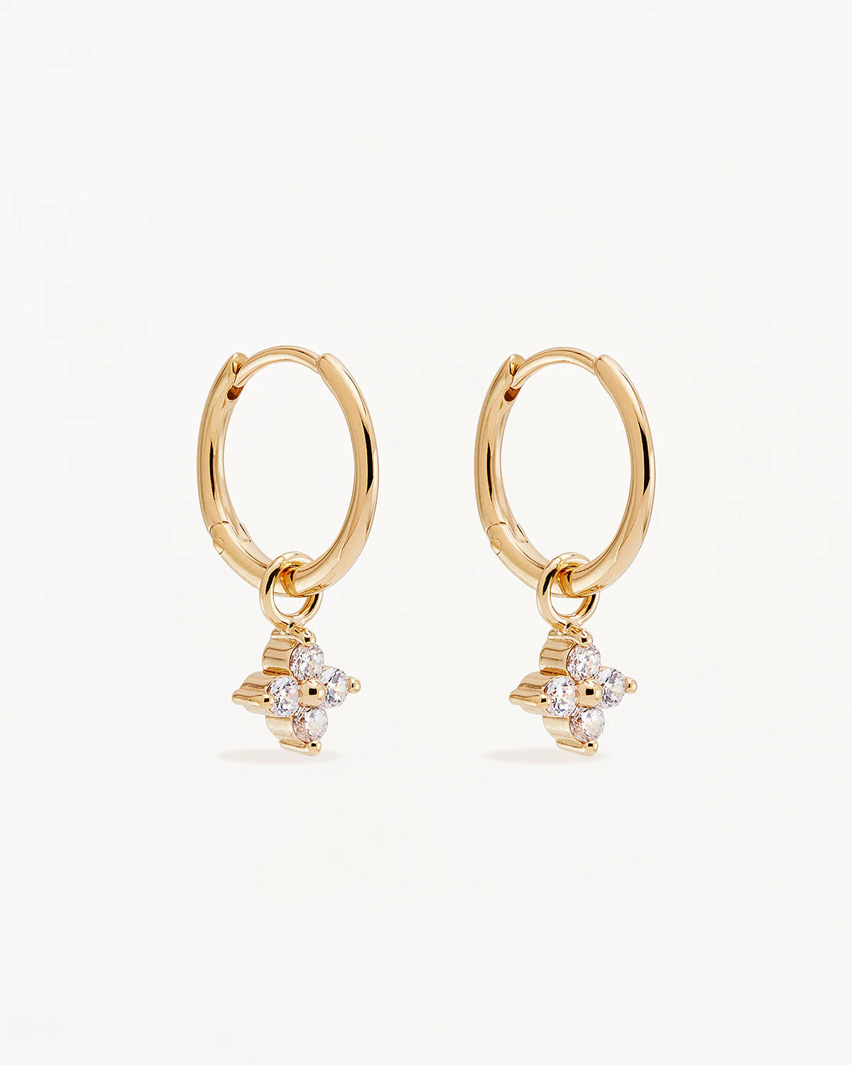 By Charlotte Crystal Bloom Hoops - Gold