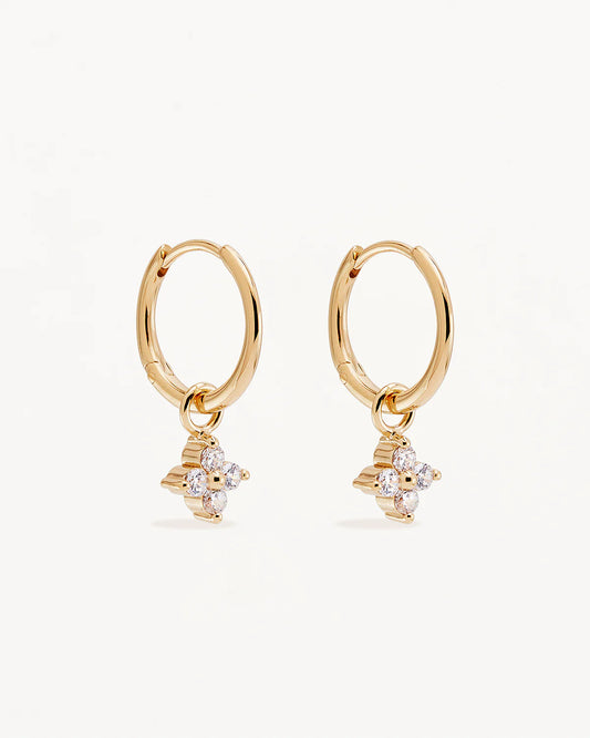 By Charlotte Crystal Bloom Hoops - Gold