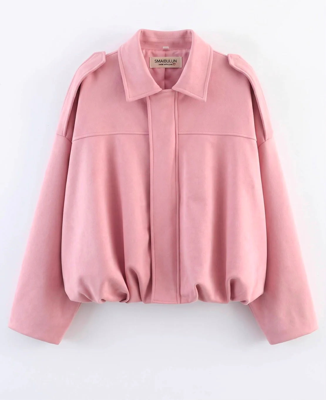 Suede Bomber Jacket Pink Australia | Studio Row