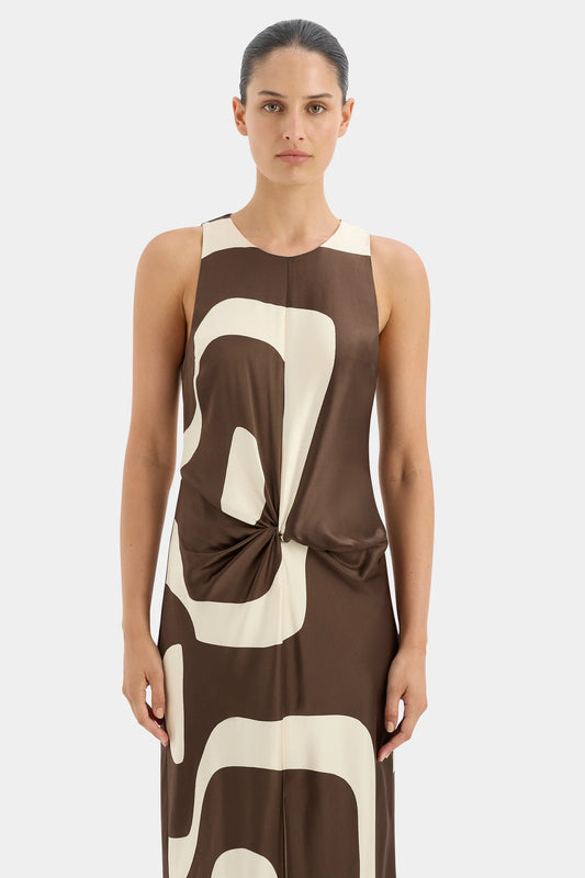 Freddie Twist Midi Dress - Poster Print