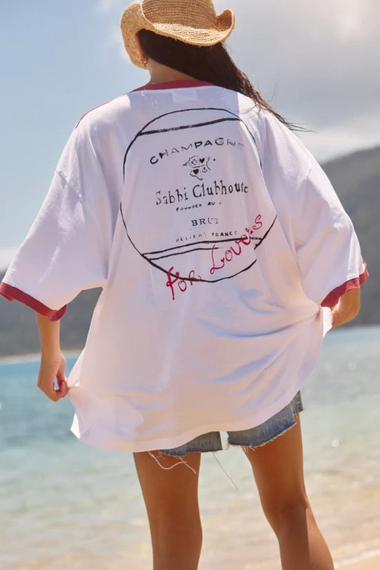 Champagne Is For Lovers Tee – Off White | Sabbi