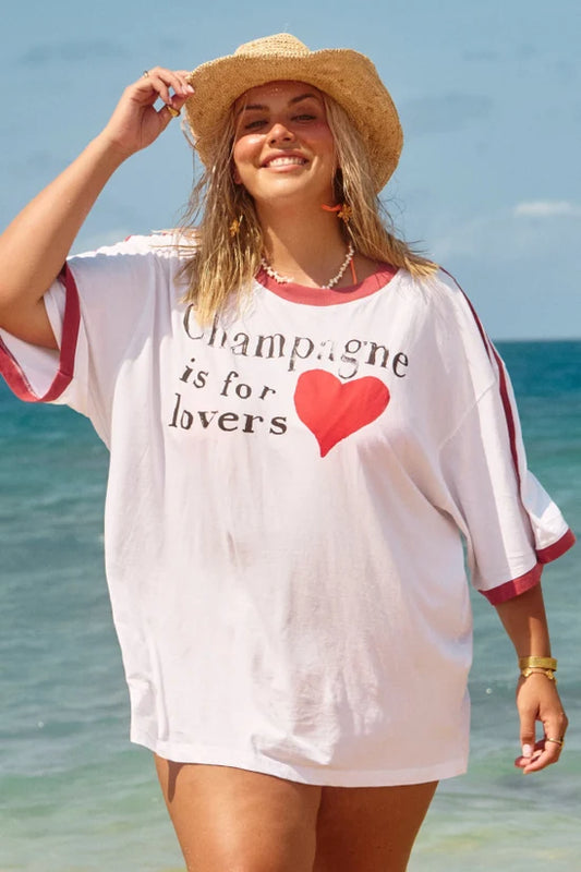 Champagne Is For Lovers Tee – Off White | Sabbi