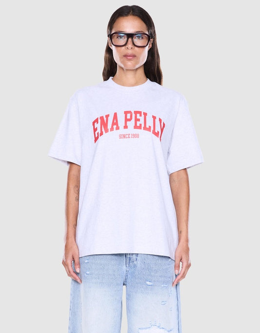 Ena Pelly Sophia Relaxed Tee | White Marle | Studio Row