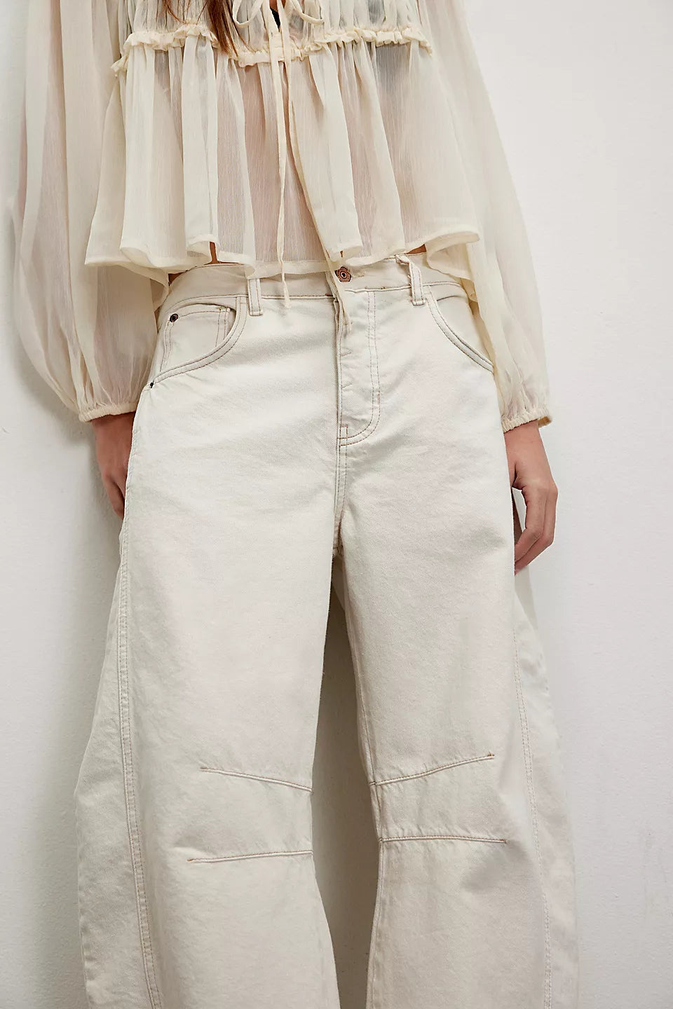 We The Free Good Luck Mid-Rise Barrel Jeans | Australia