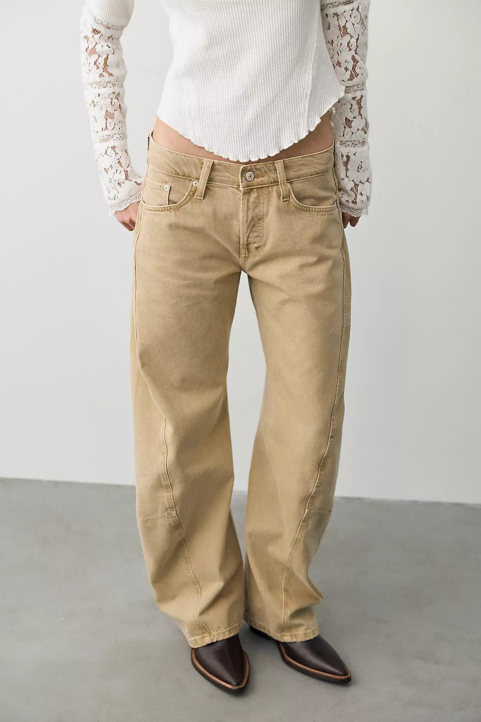 We The Free Fable Low-Rise Twisted Bowed Jeans | Australia