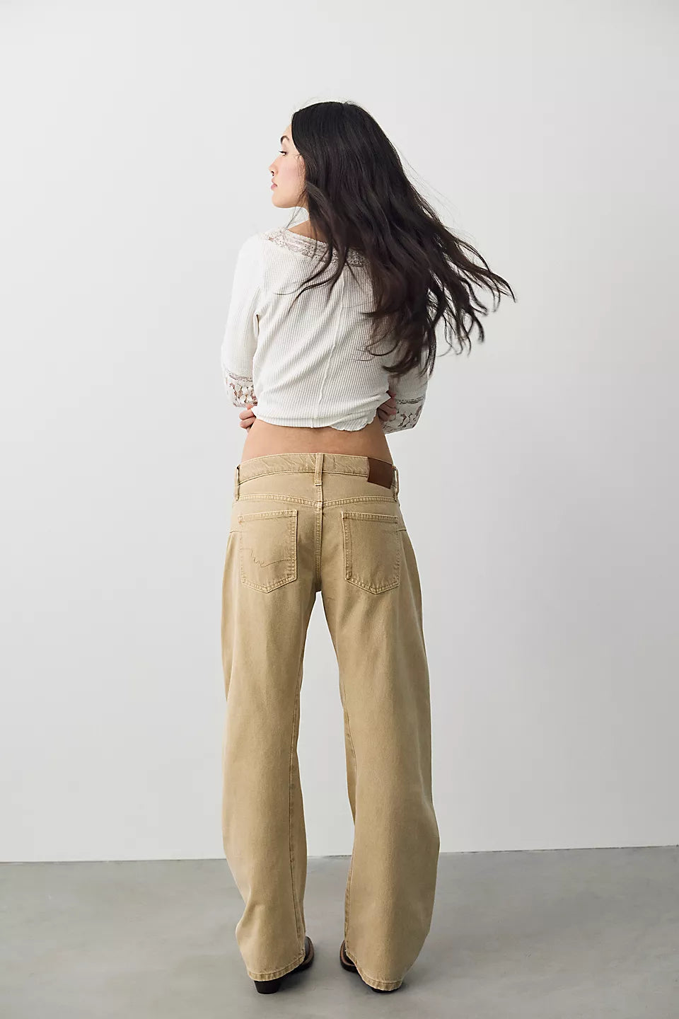 We The Free Fable Low-Rise Twisted Bowed Jeans | Australia