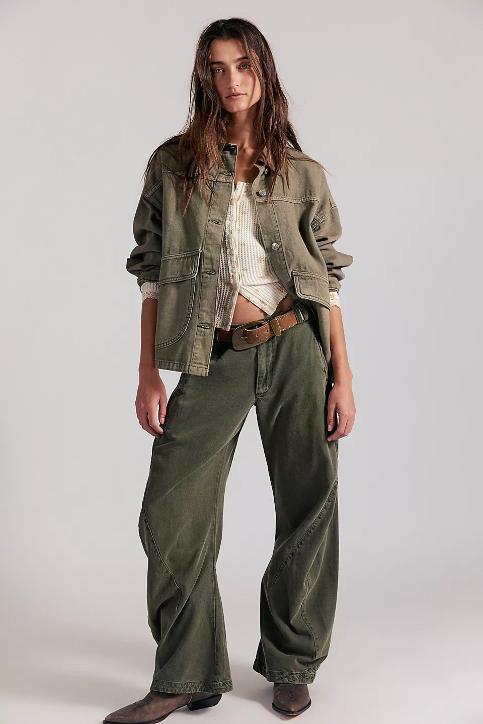 Spotlight Washed Barrel Chino Trousers | Free People AU