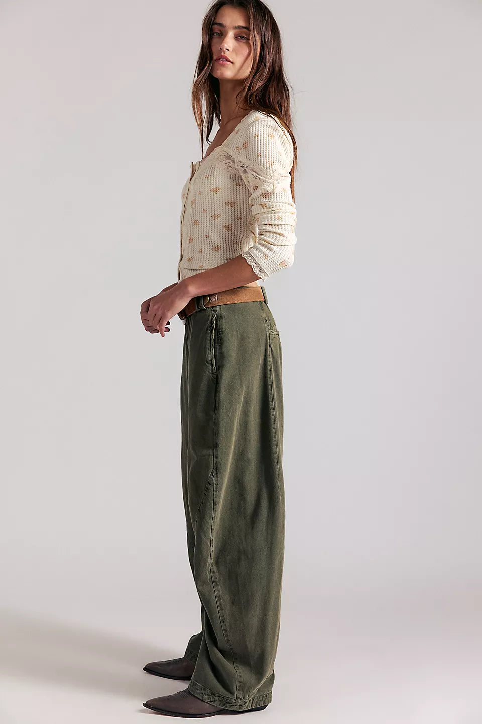 Spotlight Washed Barrel Chino Trousers | Free People AU