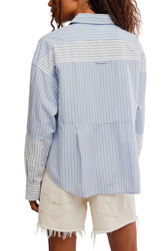 Free People Annie Striped Babydoll Shirt | AU