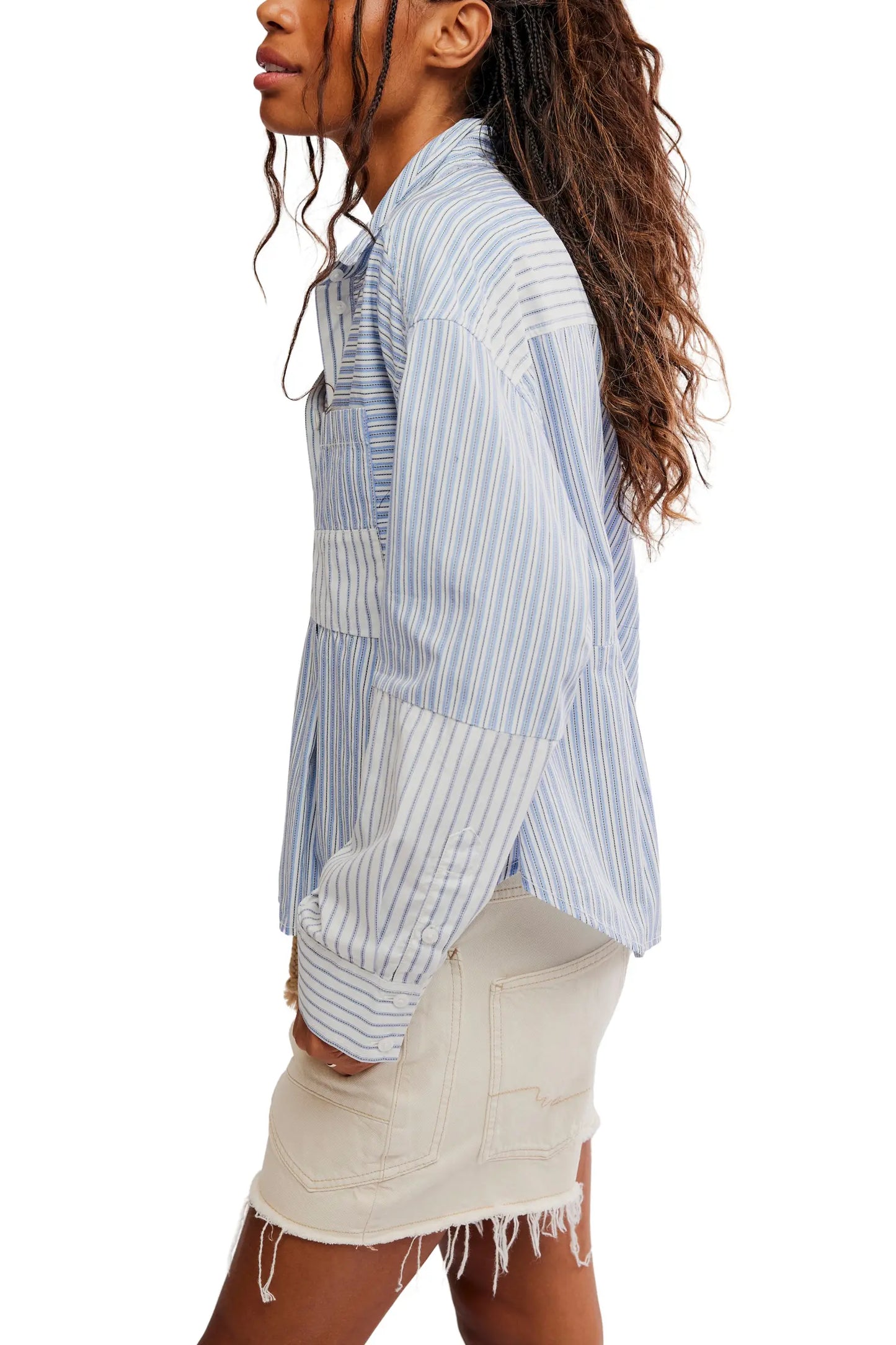 Free People Annie Striped Babydoll Shirt | AU