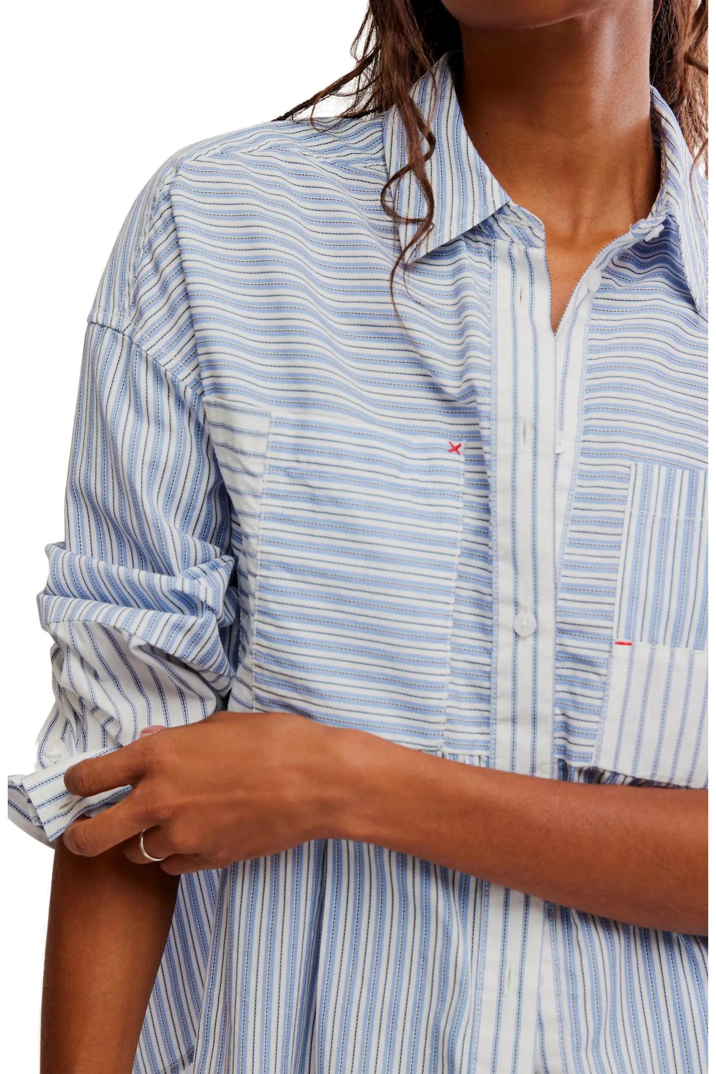 Free People Annie Striped Babydoll Shirt | AU