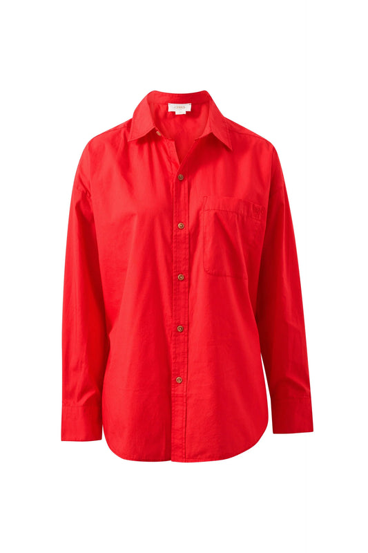 Ceres Life Peta Oversized Shirt – Heritage Red | Australia