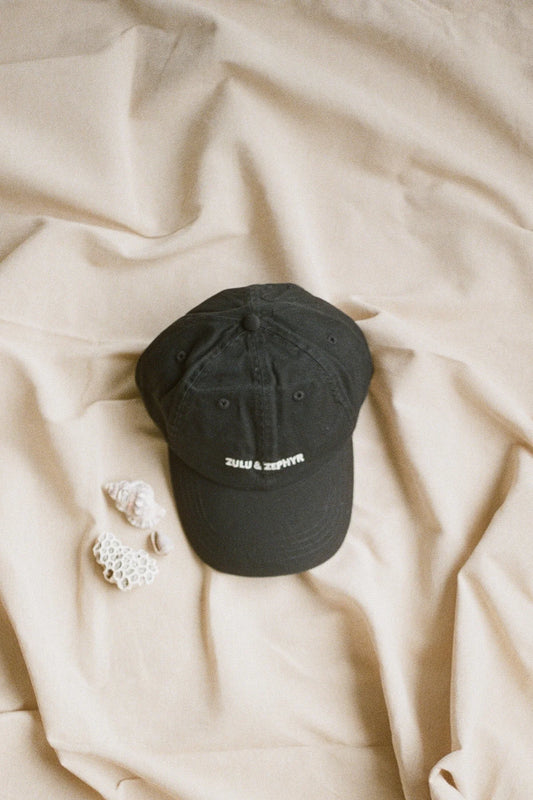 Zulu & Zephyr Canvas Cap - Black | Cotton Cap Australia