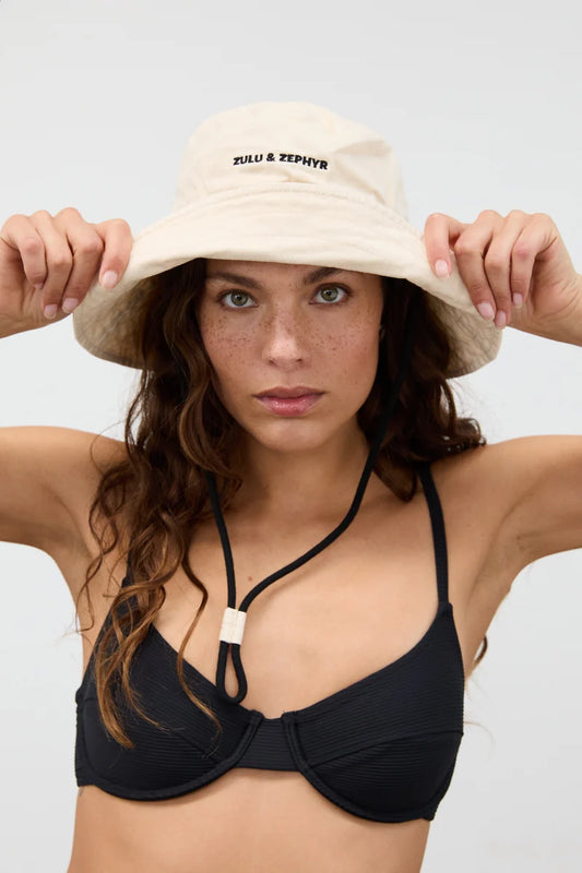 ZZ Logo Bucket Hat - Coconut | Zulu & Zephyr AU