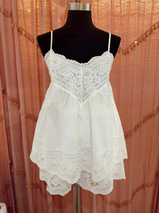 White Lace Cami Set | By Frankie