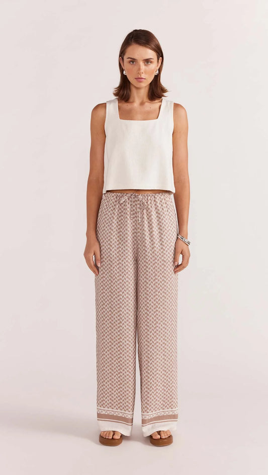 Soleil Drawstring Pants - Beige