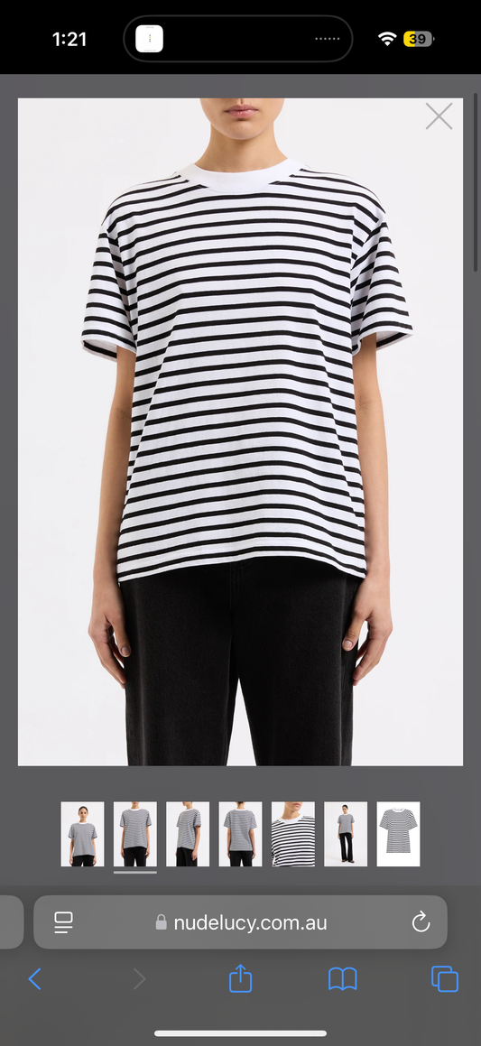 Organic Boyfriend Tee - Stripe