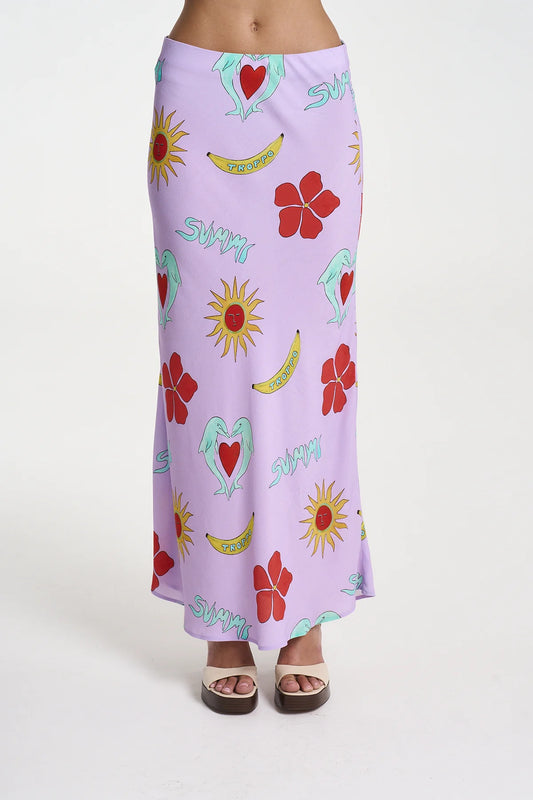 Slip Skirt-Lilac Troppo