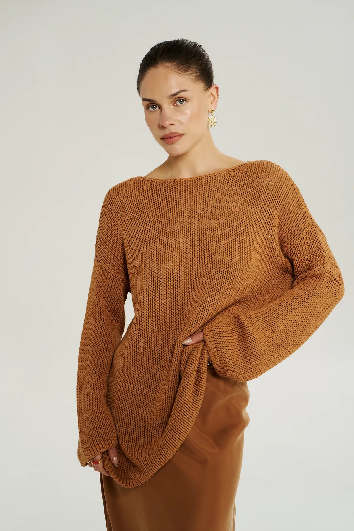Bell LS Knit - Toffee
