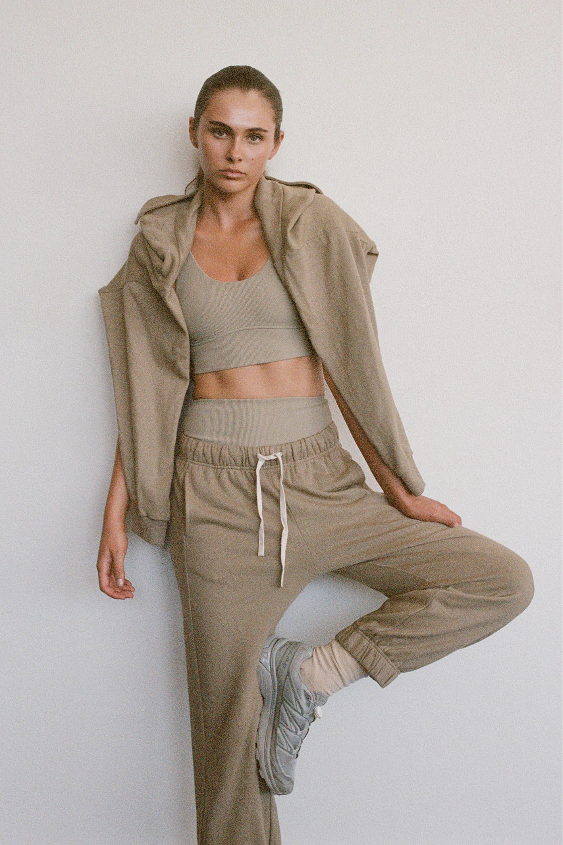 Cuffed Sport Sweatpant-Olive