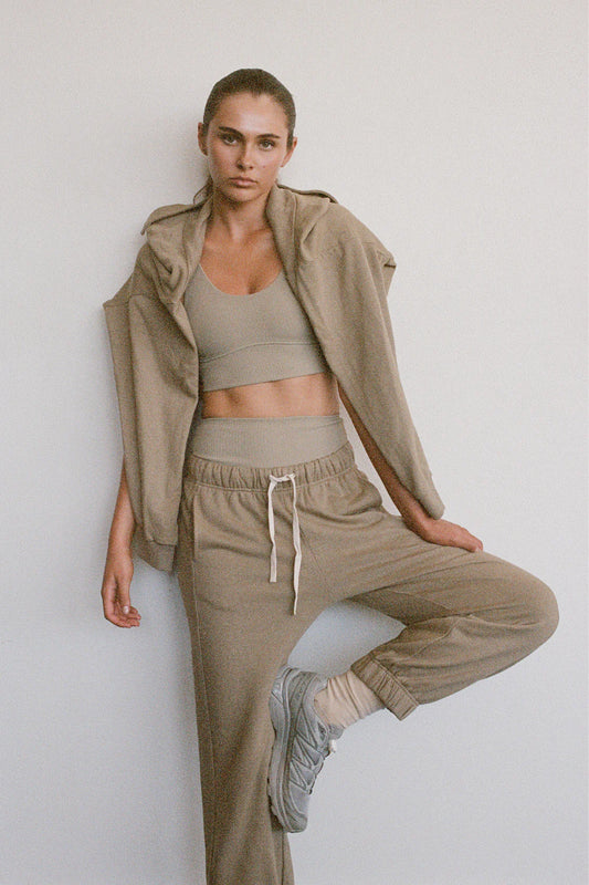 Cuffed Sport Sweatpant-Olive